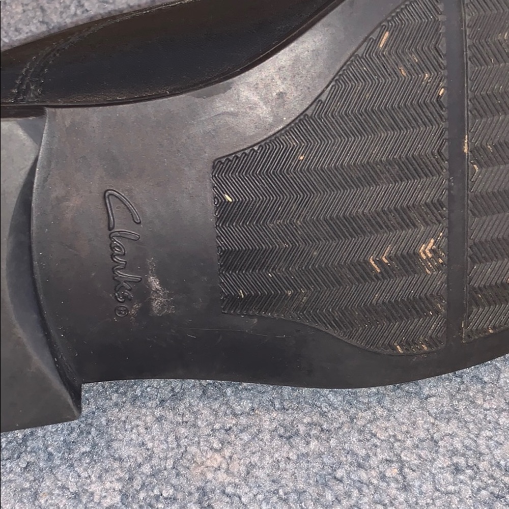 Clarks Collection Black Leather Dress Shoes 11 - image 8